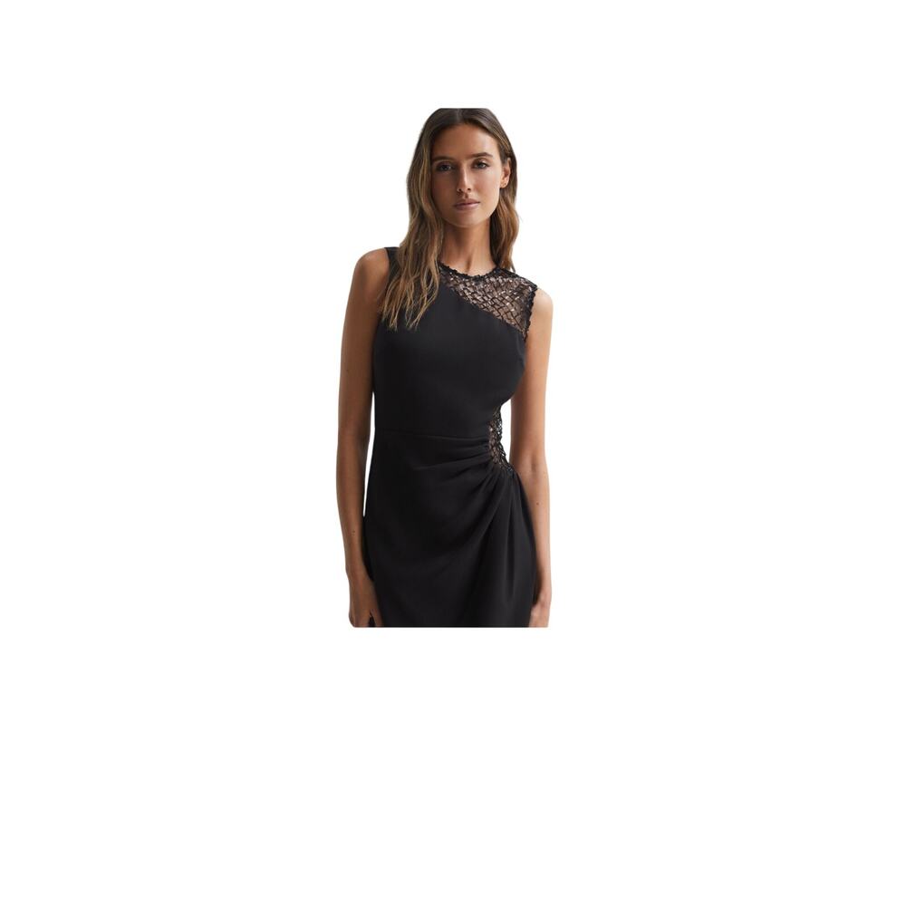 Halston Kendra Sequin Midi Dress in Black NWT Size 4
